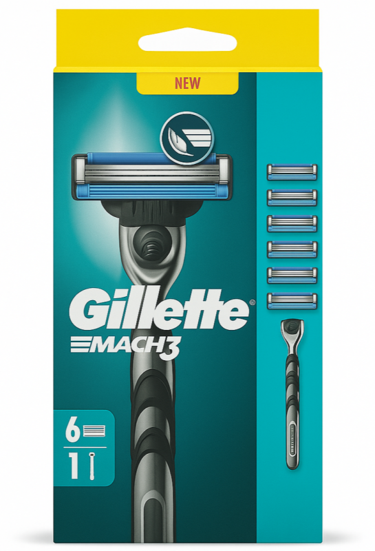 Gillette Mach 3 +6 картриджів Станок для гоління