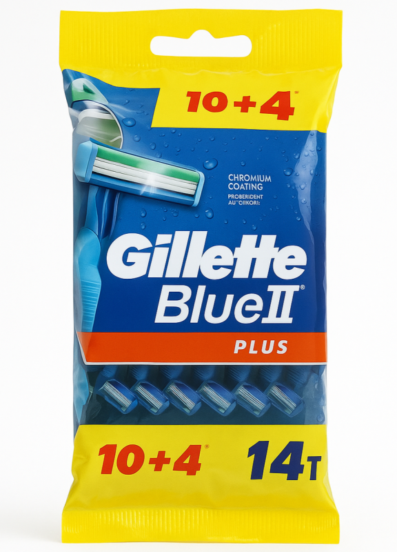 Gillette Blue 2 Plus (14 шт) Одноразові станки для гоління