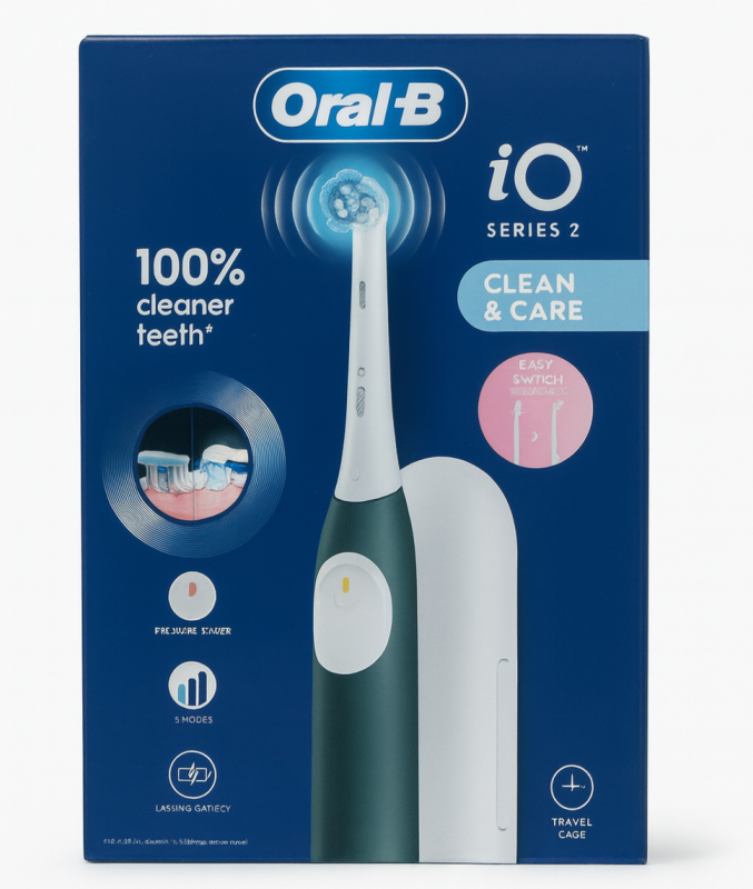 Oral-B IO Series2 Clean & Care Електрична зубна щітка (Dark Green)+Дорожній футляр