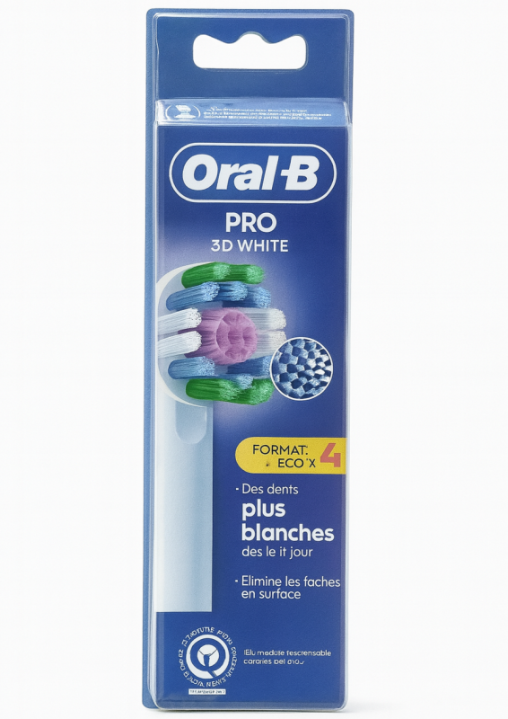 Oral-B Pro 3-D White (4 шт) Змінні насадки для електричної щітки Oral-B