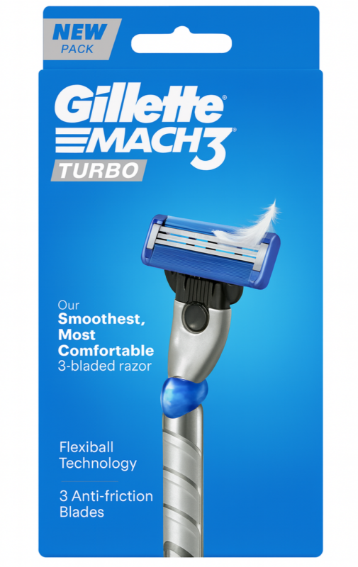 Gillette Mach3 Turbo 1 Станок для гоління чоловічий (Ручка+1 картридж)