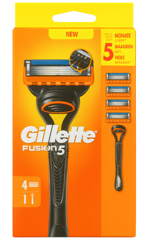 Gillette Fusion 5 Станок +4 картриджі для гоління чоловічий