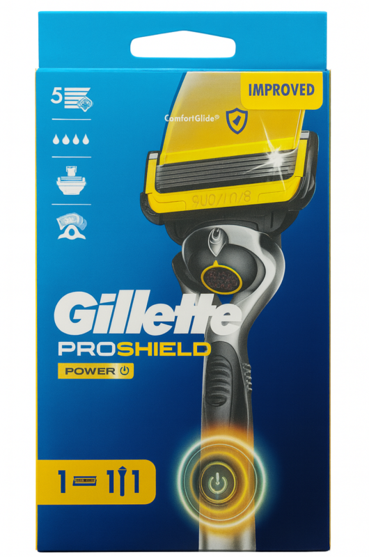 Gillette Proshield Power 1 Станок для гоління чоловічий (Ручка+1 картридж)