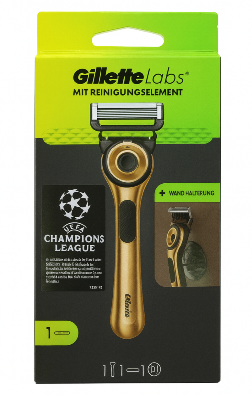 Gillette Labs 1 Gold Станок для гоління + тримач чоловічий (Ручка+1 картридж)