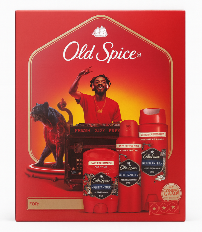 Old Spice Набір Nightpanther (Гель душ 250мл+стик 50г+ спрей 150мл)