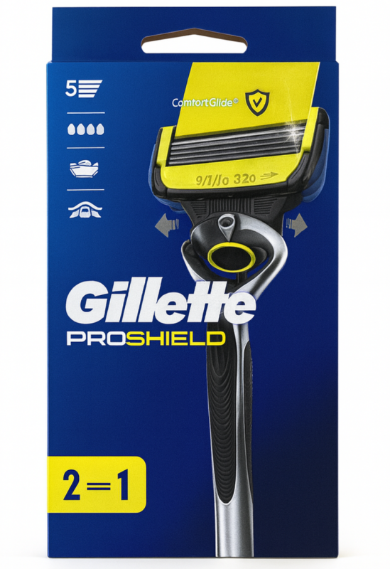 Gillette Proshield 2 Станок для гоління чоловічий (Ручка+2 картриджі)