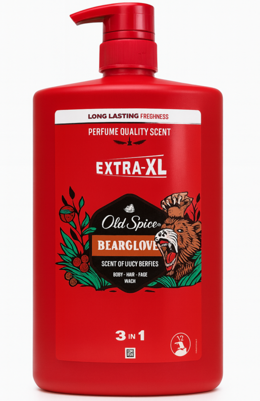Old Spice 1л Bearglow Гель для душу 3в1