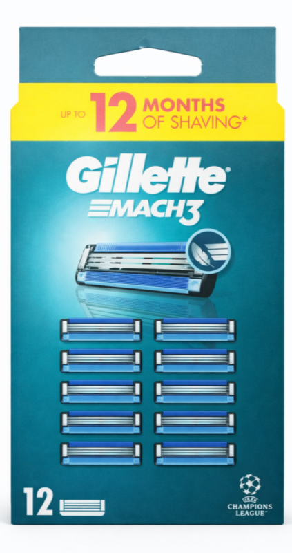 Gillette Mach3 (12 шт) New Pack Планшет