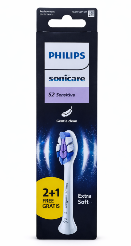 Philips Sonicare S2 Sensitive (3шт) Білі Насадки для електричної щітки