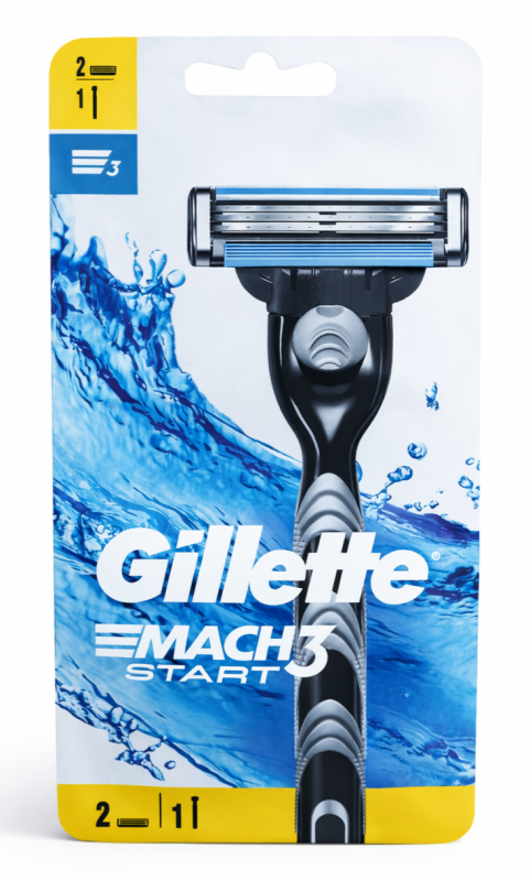 Gillette Mach3 Start 2 Станок для гоління чоловічий (Ручка+2 картриджі)