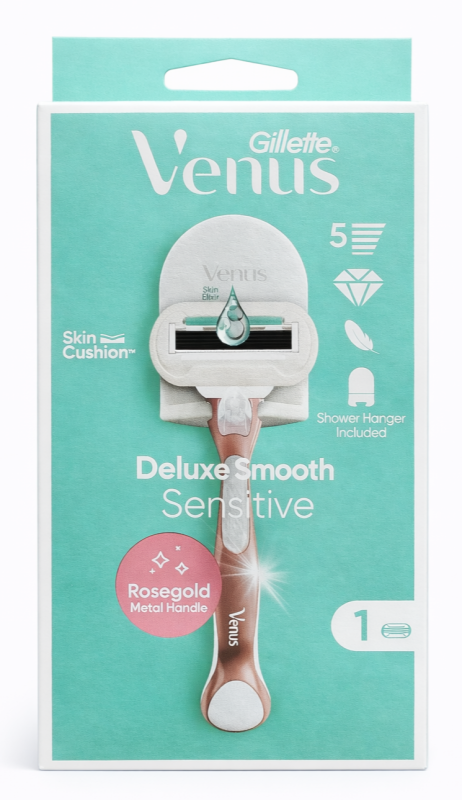 Venus Deluxe RoseGold 1 Жіночий станок для гоління (Ручка+1 картридж)