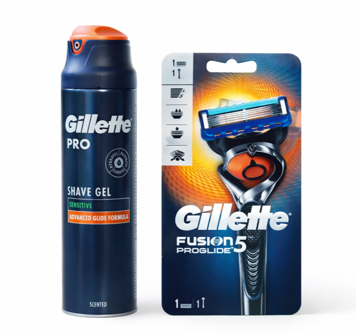 Gillette Proglide Станок 1 + Gillette Pro Sensitive Гель для гоління 200мл (Ручка+1 картридж+Гель)