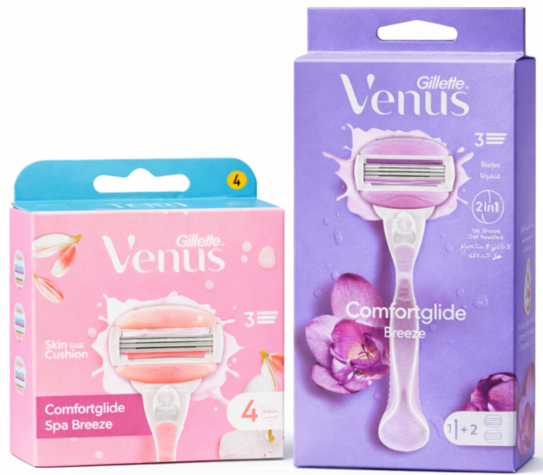 Venus Breeze Станок 2 картриджі + SpaBreeze (4 шт)