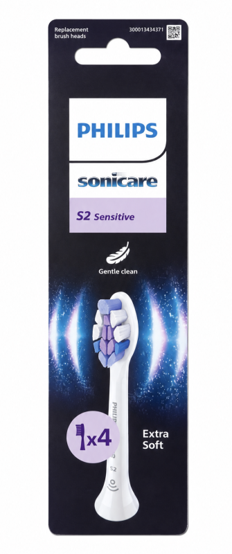 Philips Sonicare S2 Sensitive (4 шт) Білі Насадки для Електричної зубної щітки