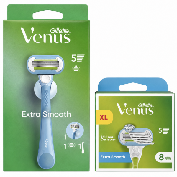 Venus Extra Smooth Avocado Станок 1 картридж+Venus Extra Smooth Avocado (8шт) Змінні картриджі