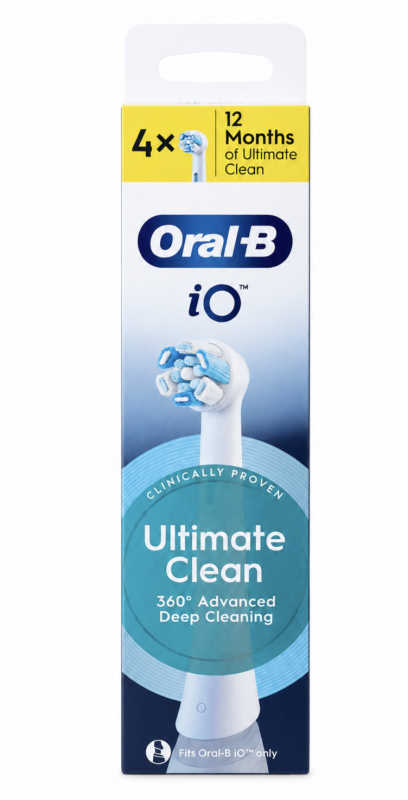 Oral-B IO Ultimate Clean Білі (4 шт) Змінні насадки для електричної щітки серії IO