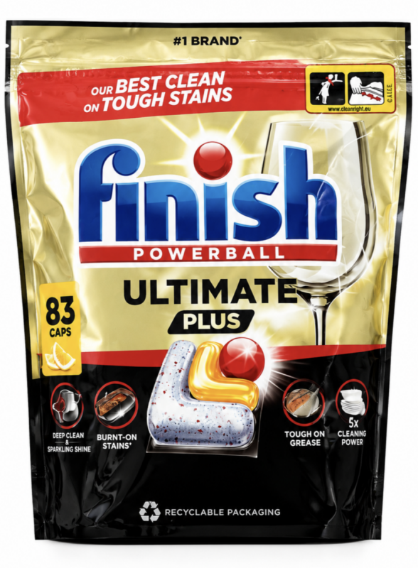 Finish Powerball Ultimate Plus 83шт Lemon Таблетки-капсули для посудомийних машин