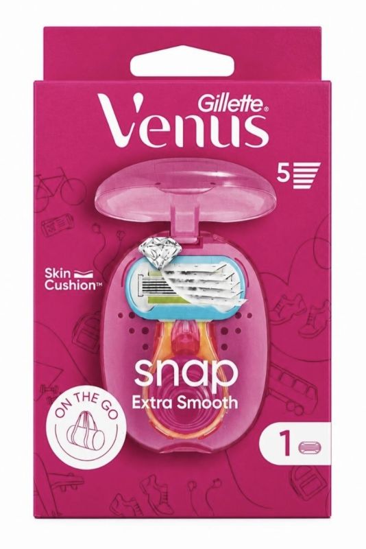 Venus Snap Жіночий станок для гоління (Ручка+1 картридж+футляр)