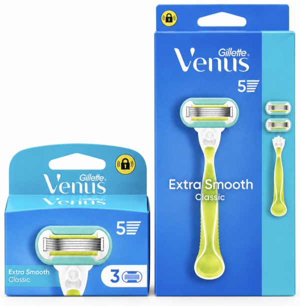 Venus Extra Smooth Classic Avocado Станок 2 картриджі+Extra Smooth Classic Avocado (3 шт) New