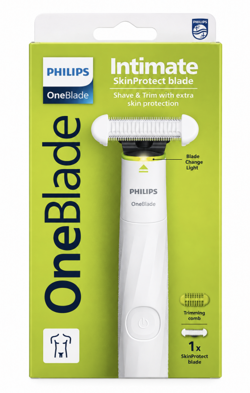 Philips OneBlade Intimate New Електричний Триммер (Світловий індикатор заміни леза)