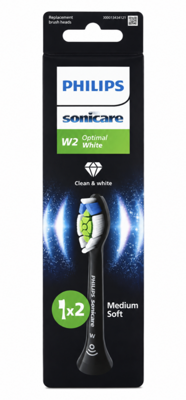 Philips Sonicare W2 Optimal White (2 шт) Чорні Насадки для електричної щітки