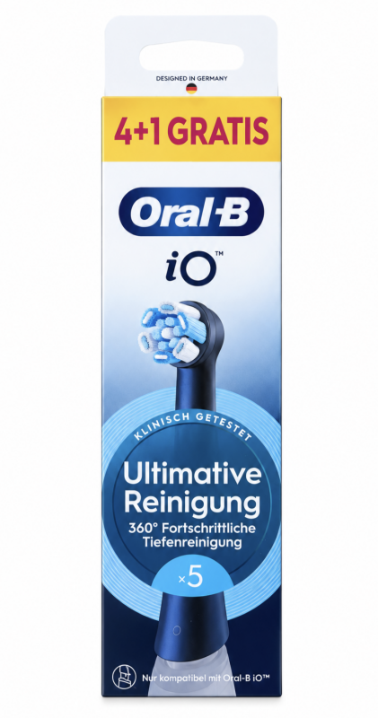 Oral-B IO Ultimate Clean Чорні (5 шт) Змінні насадки для електричної щітки серії IO