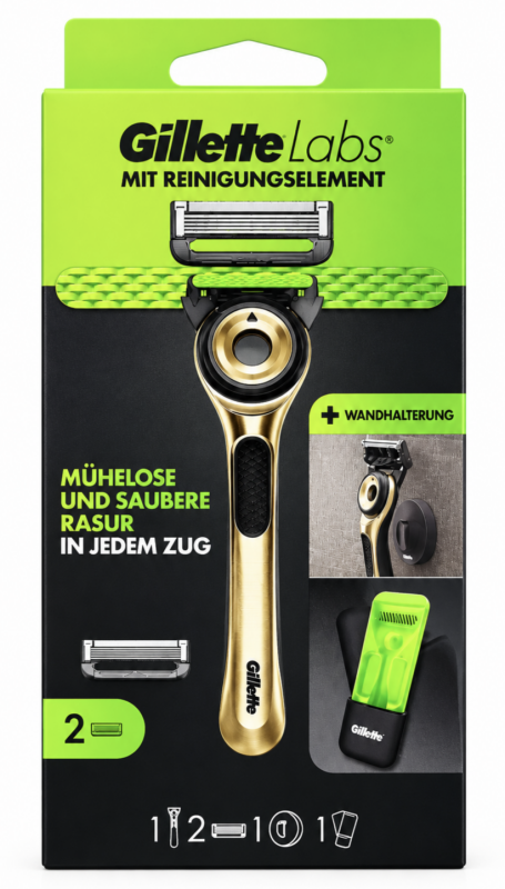 Gillette Labs Gold Станок 2 картридж+тримач+футляр Special edition Champions League